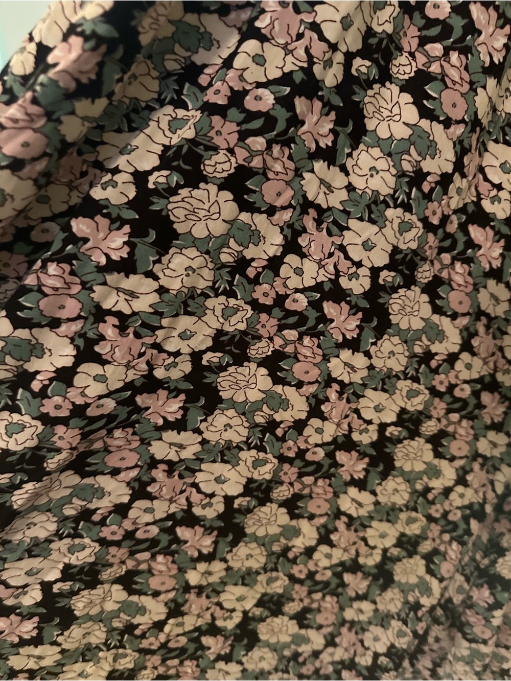 NATURAL LIFE Black Maxi Dress with Pink and Cream Floral Print - Picture 4 of 6
